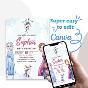 frozen birthday invitation