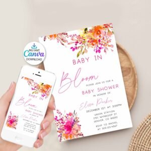 Baby in Bloom Baby Shower Invitation